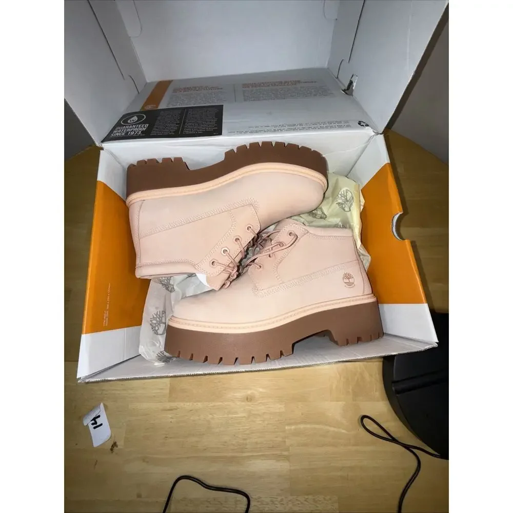 Timberland Stone Street Mid LC Chukka Pink Juniors Size 7 Boots TB0A6EJ9EKD